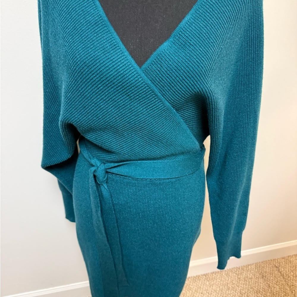 Fashion Brand Company Teal Long Sleeve Dress